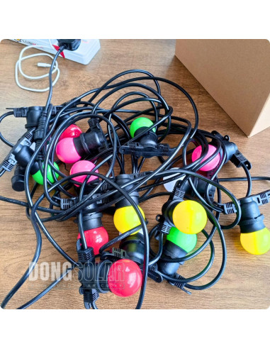 Electric String Lights 15m, 15 G45 Bulbs RGB