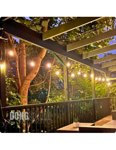Electric String Lights 15m, 15 S14 2W Bulbs Warm White