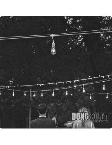 Electric String Lights 15m, 15 ST64 4W Bulbs Warm White