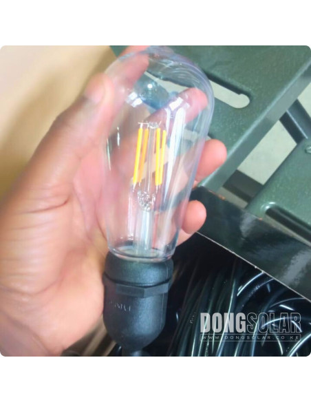 Electric String Lights 15m, 15 ST64 4W Bulbs Warm White