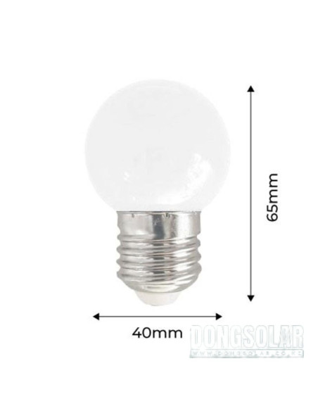 Solar String Lights 15m, 15 G45 Bulbs Warm White