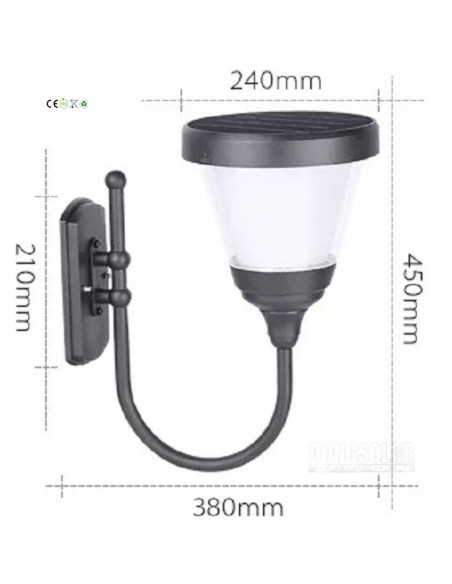 Solar Wall Light 15W BD2106U Premium