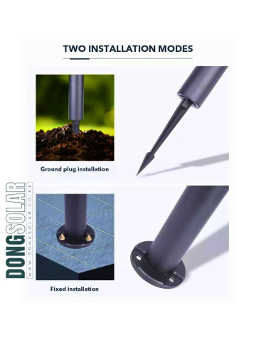 Solar Garden Bollard Light 15W CPD1102 Premium