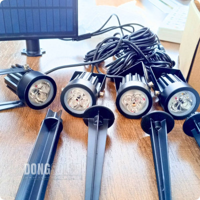 Solar Spot Light 4 Spot Lights Warm White