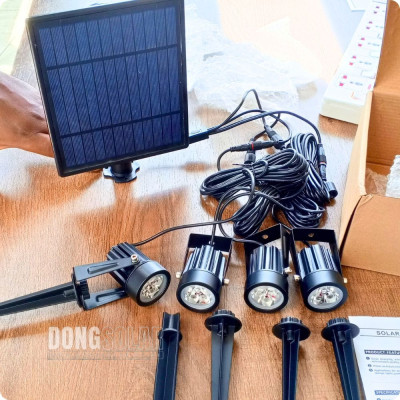 Solar Spot Light 4 Spot Lights Warm White