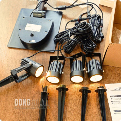 Solar Spot Light 4 Spot Lights Warm White