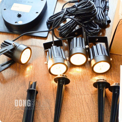 Solar Spot Light 4 Spot Lights Warm White