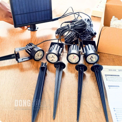 Solar Spot Light 4 Spot Lights Warm White