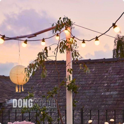 G45 Electric String Lights 15m 15Bulb Milky Warm White