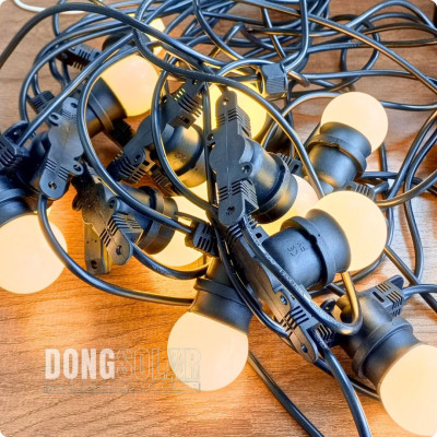 G45 Electric String Lights 15m 15Bulb Milky Warm White