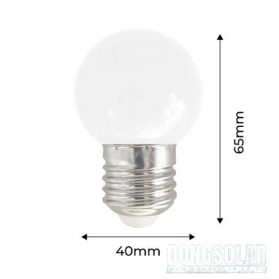 G45 Electric String Lights 15m 15Bulb Milky Warm White