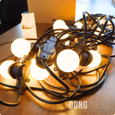 G45 Electric String Lights 15m 15Bulb Milky Warm White