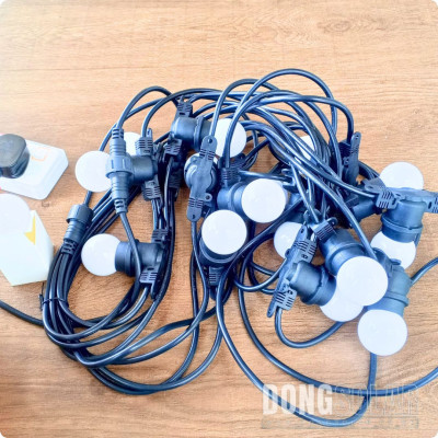 G45 Electric String Lights 15m 15Bulb Milky Warm White