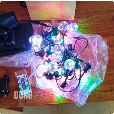 Solar G40 Copper Wire RGB String Lights 7.62m 25Bulb