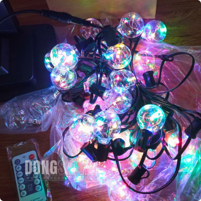 Solar G40 Copper Wire RGB String Lights 7.62m 25Bulb