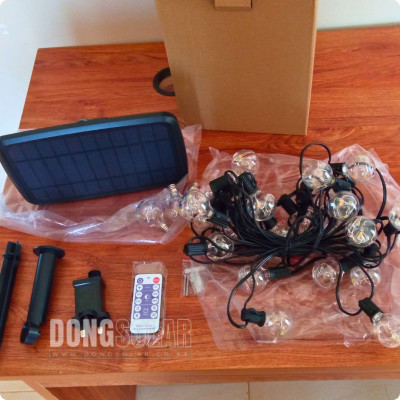 Solar G40 Copper Wire RGB String Lights 7.62m 25Bulb