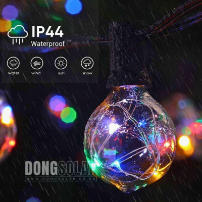 Solar G40 Copper Wire RGB String Lights 7.62m 25Bulb