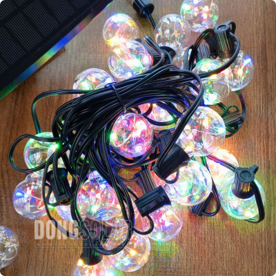 Solar G40 Copper Wire RGB String Lights 7.62m 25Bulb