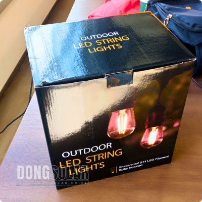 S14 2W 15m Electric String Lights 15Bulb 15meters Warm White 2200K