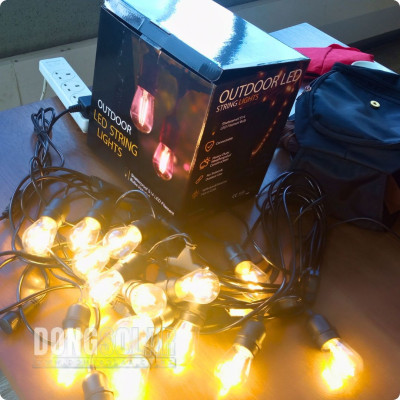 S14 2W 15m Electric String Lights 15Bulb 15meters Warm White 2200K