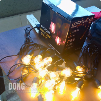 S14 2W 15m Electric String Lights 15Bulb 15meters Warm White 2200K