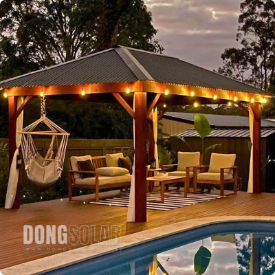 S14 2W 15m Electric String Lights 15Bulb 15meters Warm White 2200K