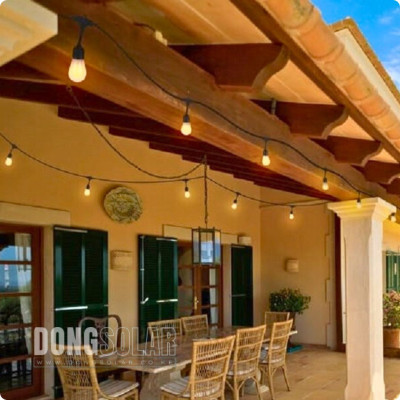 S14 2W 15m Electric String Lights 15Bulb 15meters Warm White 2200K