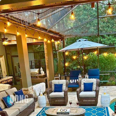 S14 2W 15m Electric String Lights 15Bulb 15meters Warm White 2200K