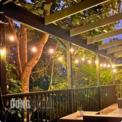 S14 2W 15m Electric String Lights 15Bulb 15meters Warm White 2200K