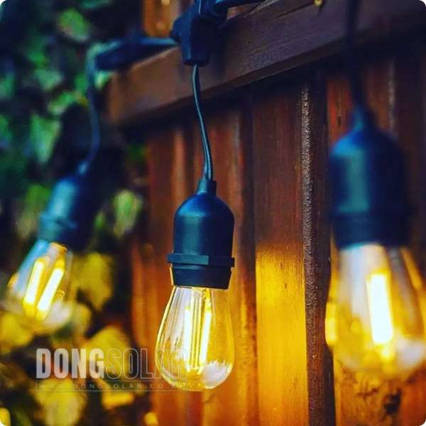 S14 2W 15m Electric String Lights 15Bulb 15meters Warm White 2200K