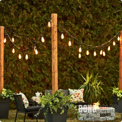 ST64 15m Electric String Light 15m 15Bulb Warm White 2200K