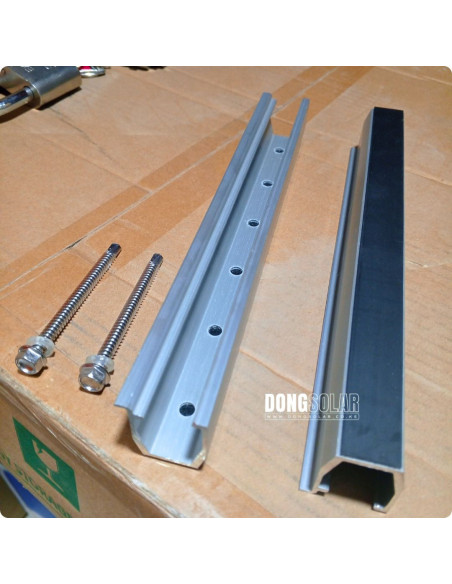Aluminum Mini Rails for Roof Mounting | 25cm