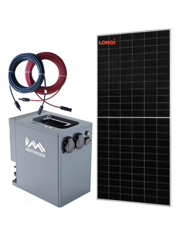 2KwH VESTWOODS portable Power Station with 560w Solar Panel