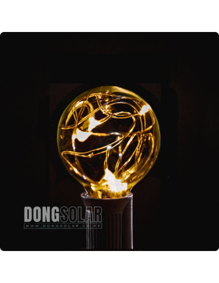 Solar String Copper Lights 7.62m, 25 G40 Bulbs│Warm White