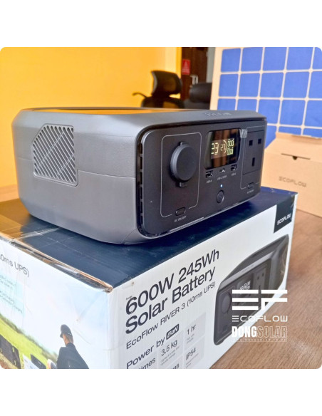 EcoFlow RIVER 3 (245Wh) Portable Power Station + 110W Solar Panel Bundle