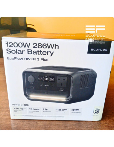 EcoFlow RIVER 3 Plus 268Wh Power Station (600W) + 160W Solar Panel Bundle