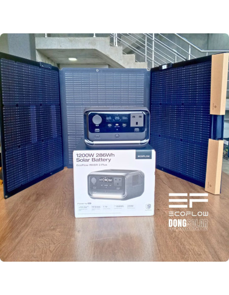 EcoFlow RIVER 3 Plus 268Wh Power Station (600W) + 160W Solar Panel Bundle