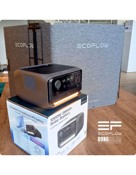 EcoFlow RIVER 3 Plus 268Wh Power Station (600W) + 160W Solar Panel Bundle