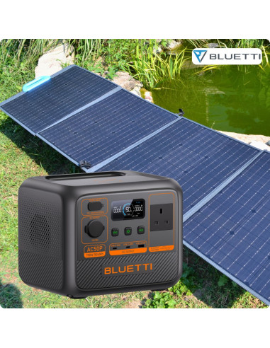 BLUETTI AC50P 504Wh Solar Generator (700W) + 200W Solar Panel Bundle