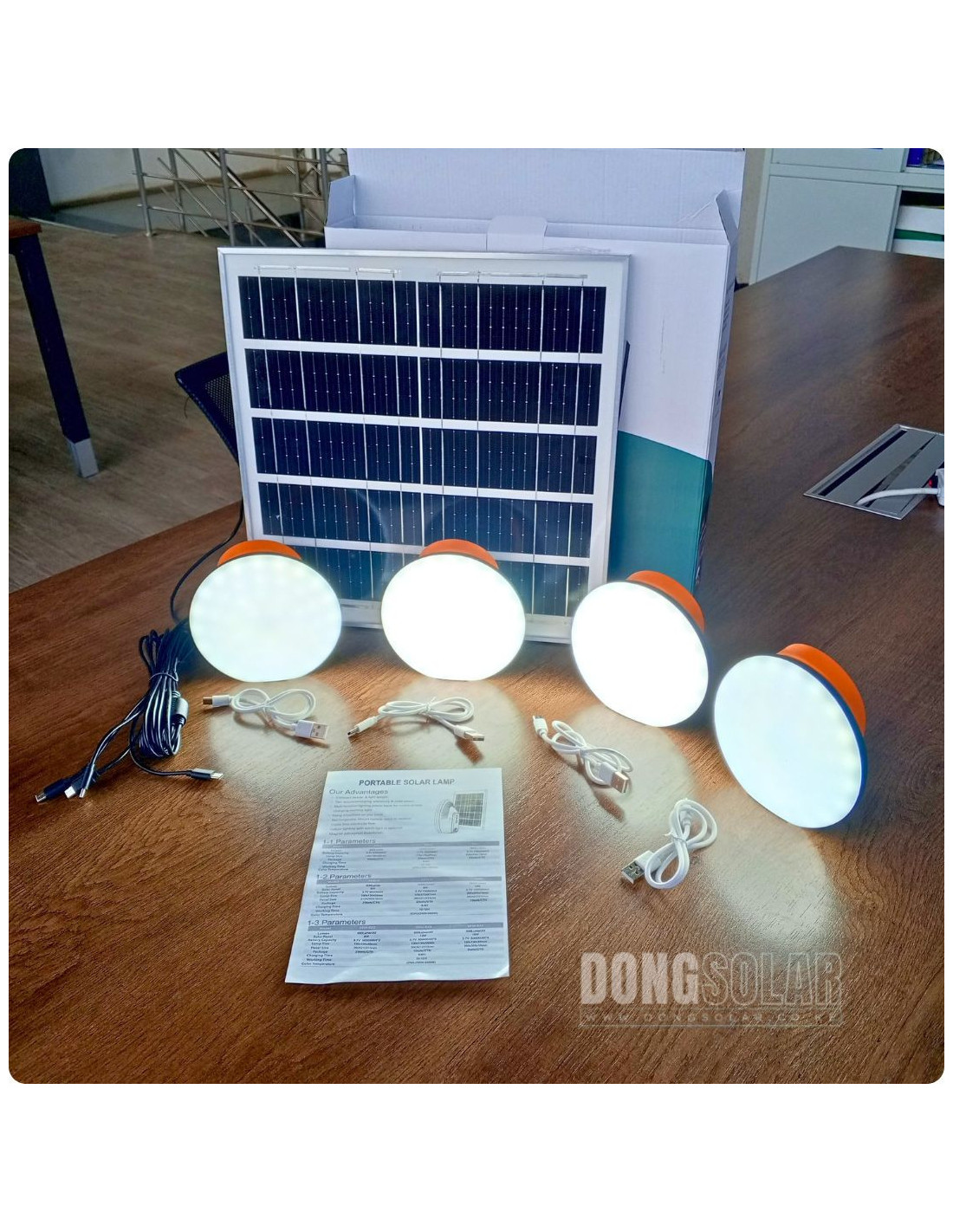 Solar Led Portable 4-in-1 Solar Portable Lamp – Rechargeable LED Light
