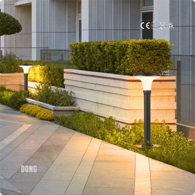 Solar Bollard 70cm Lawn Garden Light Warm White Bollard