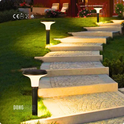 Solar Bollard 70cm Lawn Garden Light Warm White Bollard