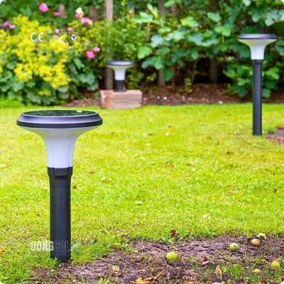 Solar Bollard 70cm Lawn Garden Light Warm White Bollard