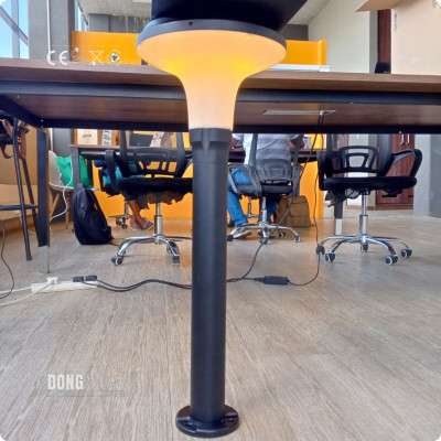 Solar Bollard 70cm Lawn Garden Light Warm White Bollard