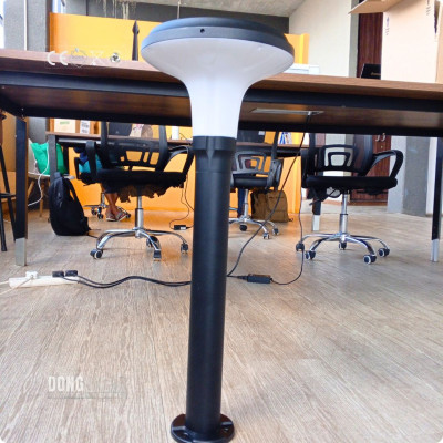 Solar Bollard 70cm Lawn Garden Light Warm White Bollard