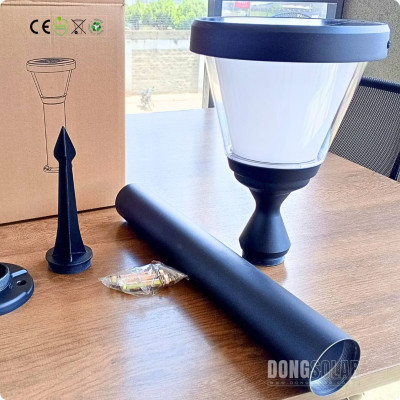 Solar Bollard 80cm 15W Lawn Garden Light Warm White Bollard