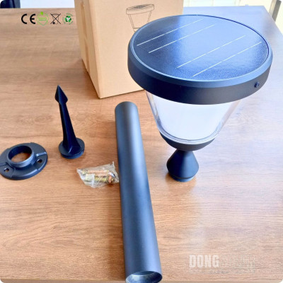 Solar Bollard 80cm 15W Lawn Garden Light Warm White Bollard