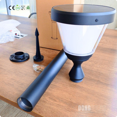 Solar Bollard 80cm 15W Lawn Garden Light Warm White Bollard