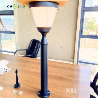 Solar Bollard 80cm 15W Lawn Garden Light Warm White Bollard