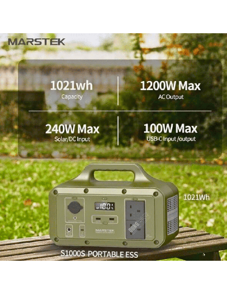 MARSTEK S1000P-S Portable Power Station | 1000W 1021Wh